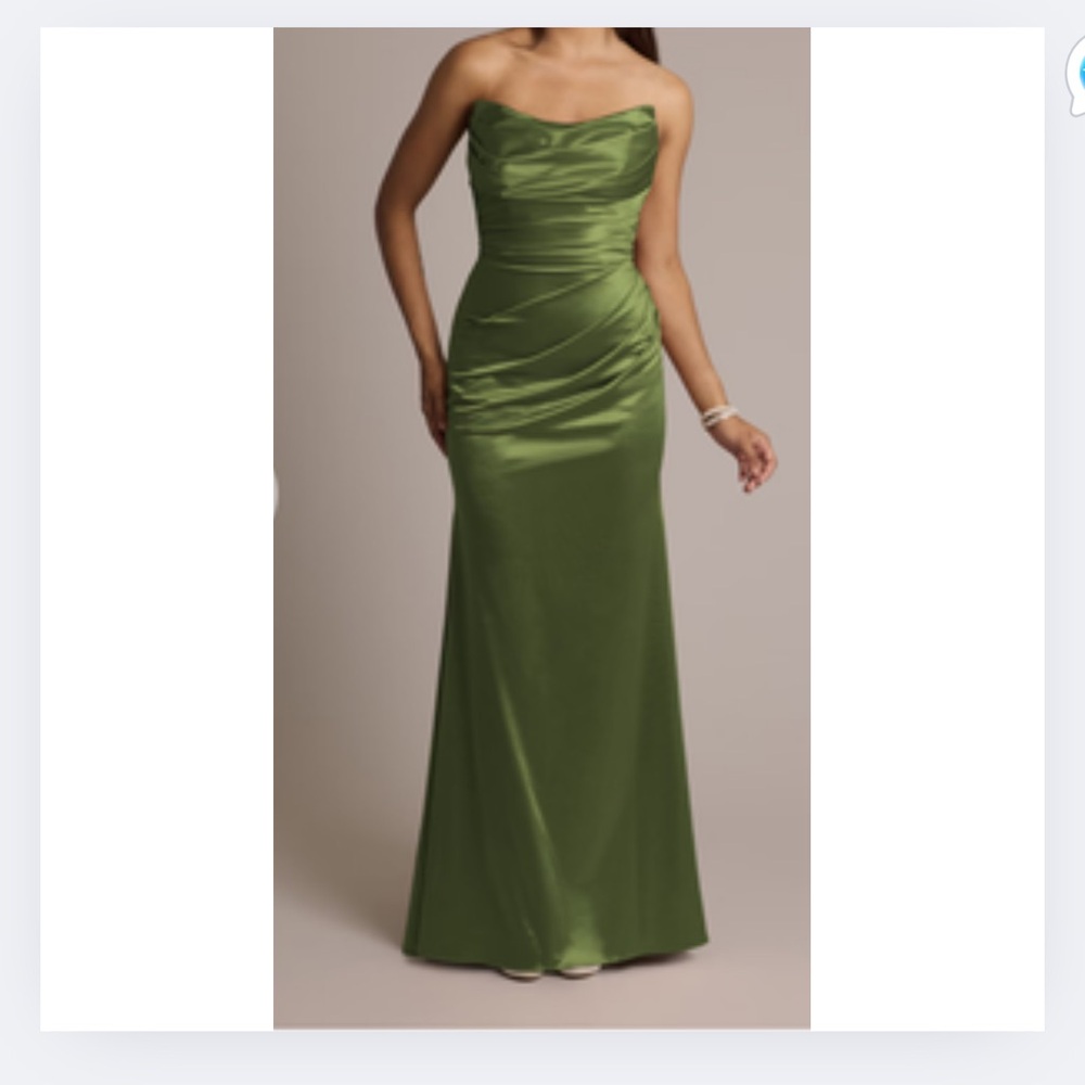 GALINA SIGNATURE Sculpting Satin Strapless Mermaid Dress